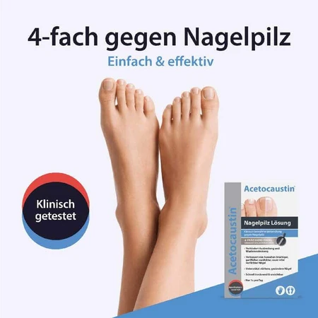Acetocaustin - Solution contre les mycoses des ongles, 5 ml de solution