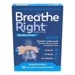 Besser Atmen Breathe Right® Nasenpflaster normal beige, 10 St Pflaster