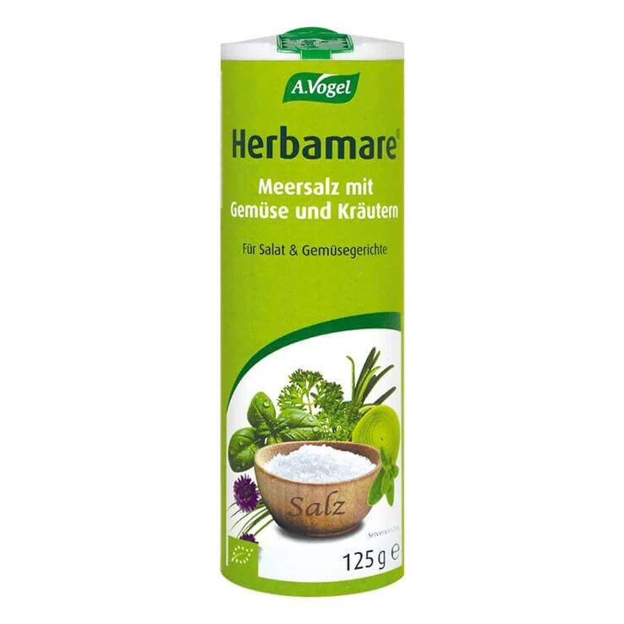 HERBAMARE Sea Salt with Vegetables and Herbs by A.Vogel, 125 g Salt