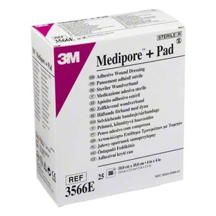 Medipore Plus Pad 3566E, sterile, pack of 25
