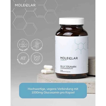 Moleqlar Glucosamine – Gélules de sulfate de D-glucosamine, 90 gélules