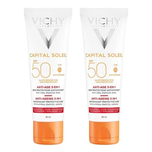 Vichy Ideal Soleil Anti-Age Crème SPF 50, 2x50 ml crème