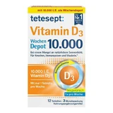 Tetesept Vitamin D3 10,000 Film-Coated Tablets, 12 Film-Coated Tablets