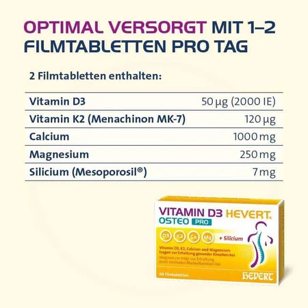 Vitamin D3 Hevert Osteo Pro Filmtabletten, 120 St Filmtabletten