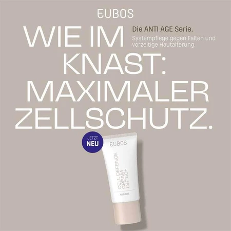 Crema antiedad Eubos Anti-Age Cell Defense con SPF 50+, 50 ml. Crema de día