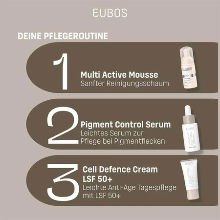 Crema antiedad Eubos Anti-Age Cell Defense con SPF 50+, 50 ml. Crema de día