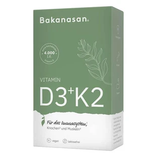 Bakanasan Vitamin D3 + K2 Capsules, 60 capsules