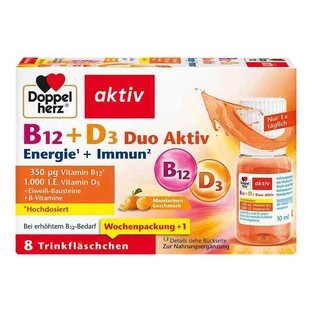 Doppelherz B12 + D3 Duo Active Drink-ampullen, 8 drinkampullen