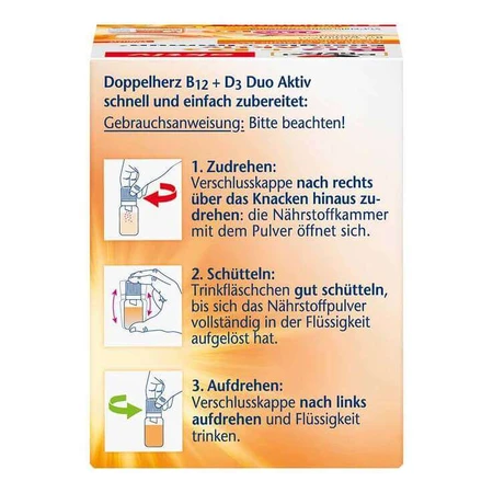 Doppelherz B12 + D3 Duo Active Drink-ampullen, 8 drinkampullen