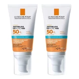La Roche-Posay Anthelios getinte vochtinbrengende crème SPF 50+, 2 x 50 ml crème