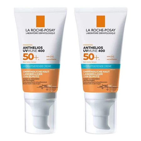 La Roche-Posay Anthelios Tinted Moisturizing Cream SPF 50+, 2 x 50 ml cream