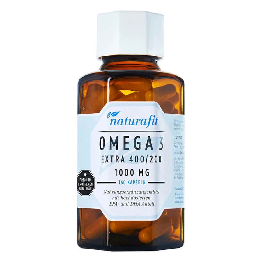 Naturafit Omega 3 Extra 400 / 200 Capsules, 160 Capsules