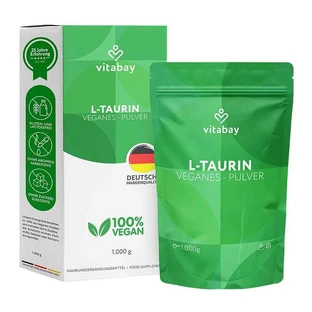 Taurina pura 6000 mg, polvo vegano, 1000 g de polvo