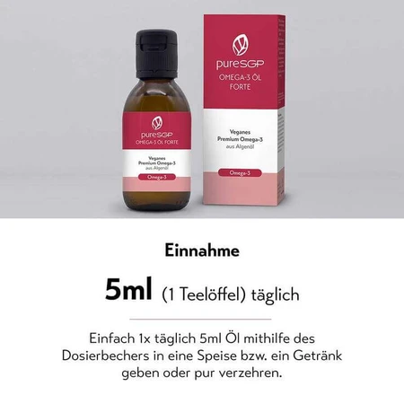 Gouttes d'huile oméga-3 Forte de Puresgp, flacon de 100 ml
