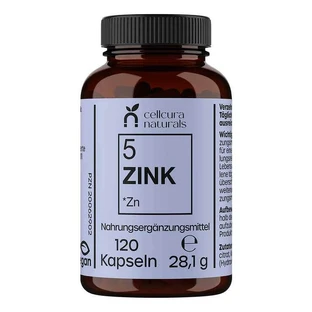 Cellcura Naturals Zinc 25 mg, gélules végétaliennes à forte dose, 120 gélules