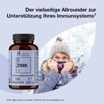 Cellcura Naturals Zinc 25 mg, gélules végétaliennes à forte dose, 120 gélules