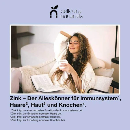 Cellcura Naturals Zinc 25 mg, gélules végétaliennes à forte dose, 120 gélules