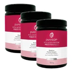 Puresgp: Fórmula múltiple de péptidos de colágeno en polvo, 3 envases de 300 g de polvo