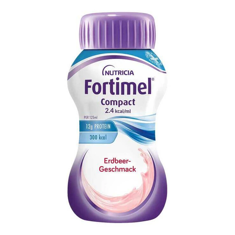 Fortimel Compact 2,4, saveur fraise, 8 x 4 x 125 ml de liquide