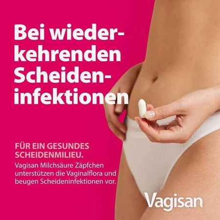 Supositorios vaginales de ácido láctico Vagisan, 7 supositorios vaginales