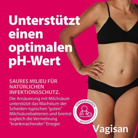 Supositorios vaginales de ácido láctico Vagisan, 7 supositorios vaginales