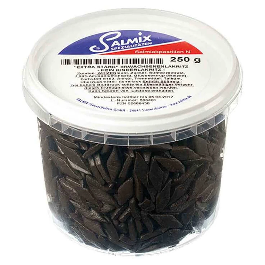 Pastillas Salmix Salmiak N, 250 g de pastillas