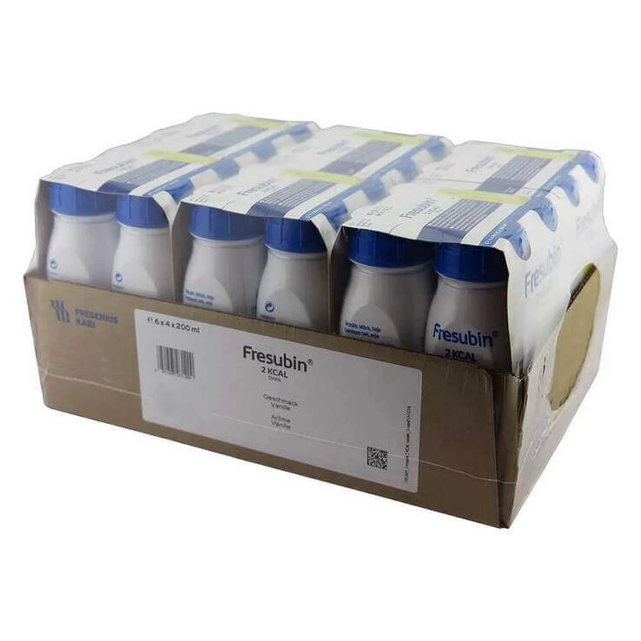 Fresubin 2 kcal, bebida de vainilla, 8 x 4 x 200 ml de solución
