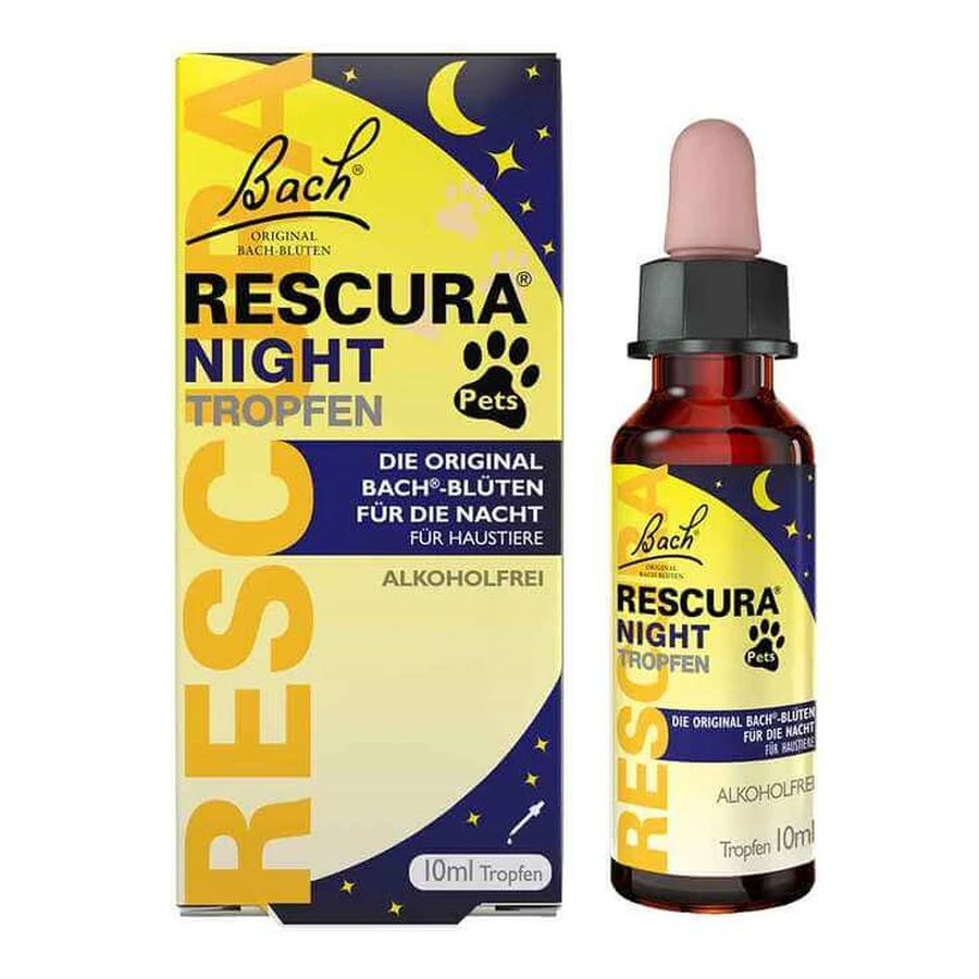 Bachbloesemremedies Original Rescura Night Pets-druppels, alcoholvrij, 10 ml