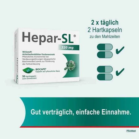 Hepar-SL® 320 mg, gélules, boîte de 100 gélules