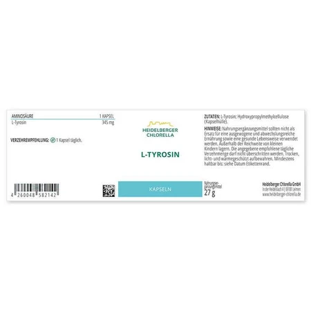 Vegan L-Tyrosine Capsules, 60 Capsules