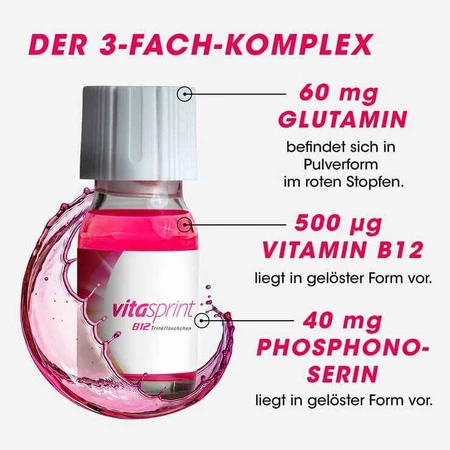 vitasprint B12: ampollas bebibles con vitamina B12 para tener más energía, 30 ampollas bebibles