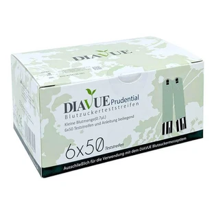 Bandelettes de test de glycémie Diavue Prudential, 2 boîtes de 50 bandelettes