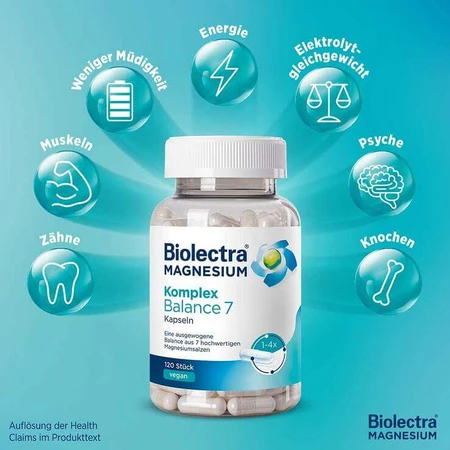 Biolectra Magnesium Komplex Balance 7 Kapseln, 120 St Kapseln