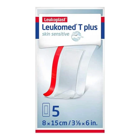 Leukomed® T plus pour peaux sensibles, 8 x 15 cm, lot de 5 pansements