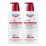 Loción limpiadora Eucerin pH5 para piel sensible, gel de ducha 2 x 750 ml