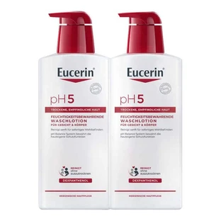 Eucerin pH5 Reinigingslotion voor de gevoelige huid, 2x750 ml douchegel