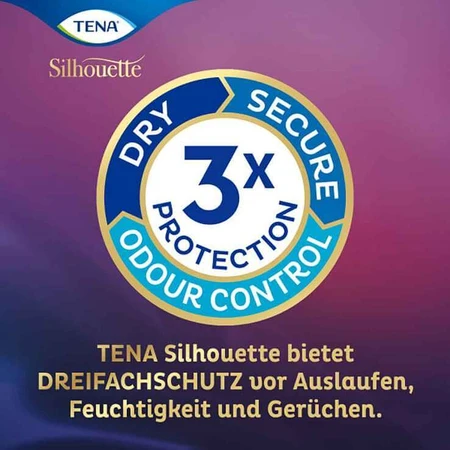 TENA® Silhouette NOIR Mini-inlegkruisjes voor incontinentie, 18 stuks.