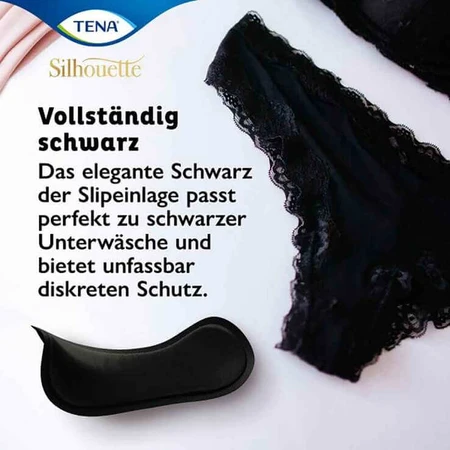 TENA® Silhouette NOIR Mini-inlegkruisjes voor incontinentie, 18 stuks.