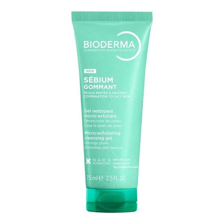 Gel exfoliante Bioderma Sebium Gommant, 75 ml de gel