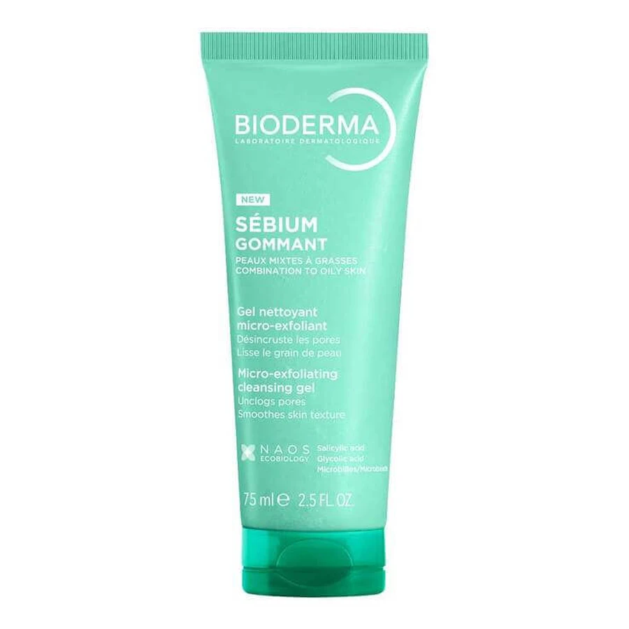 Gel exfoliante Bioderma Sebium Gommant, 75 ml de gel
