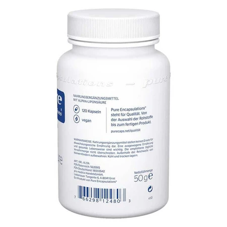 Pure Encapsulations Alpha-Lipoic Acid 100 mg Capsules, 120 Capsules