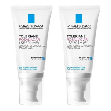 Crème La Roche-Posay Toleriane Rosaliac AR SPF 30, 2 x 50 ml