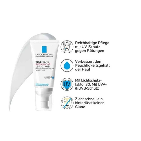 Crème La Roche-Posay Toleriane Rosaliac AR SPF 30, 2 x 50 ml