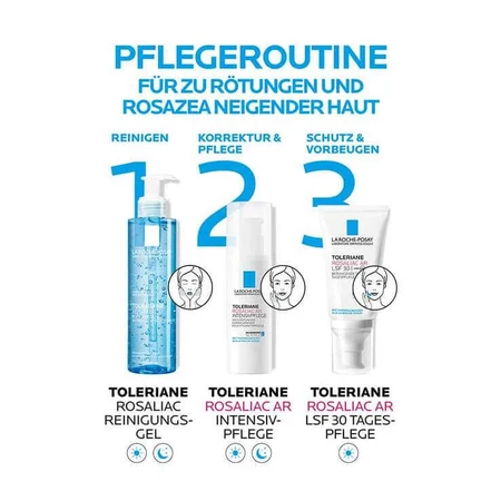 Crème La Roche-Posay Toleriane Rosaliac AR SPF 30, 2 x 50 ml