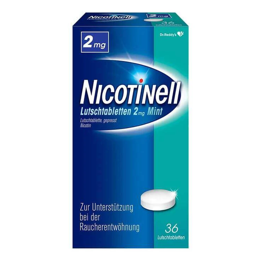 Pastillas de nicotina NICOTINELL de 2 mg con sabor a menta, 96 pastillas