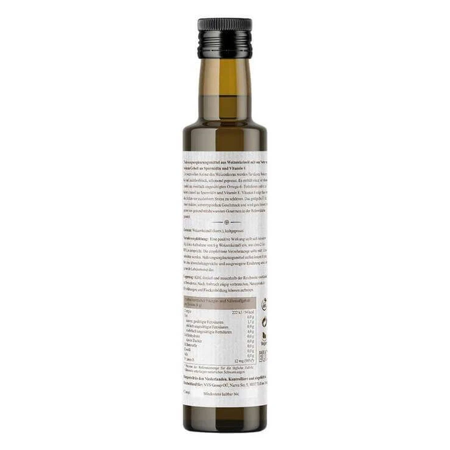 Aceite de germen de trigo prensado en frío con espermidina, Nordic Pure, 250 ml de aceite
