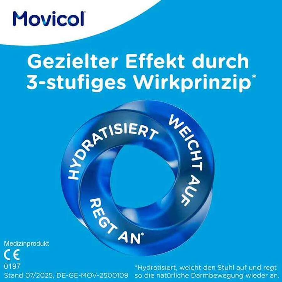 MOVICOL® Beutel Pulver – schnelle Hilfe bei Verstopfung, 10 St Pulver zur Herstellung einer Lösung zum Einnehmen