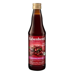 Zumo puro de cereza ácida ecológica de Rabenhorst, 330 ml de zumo