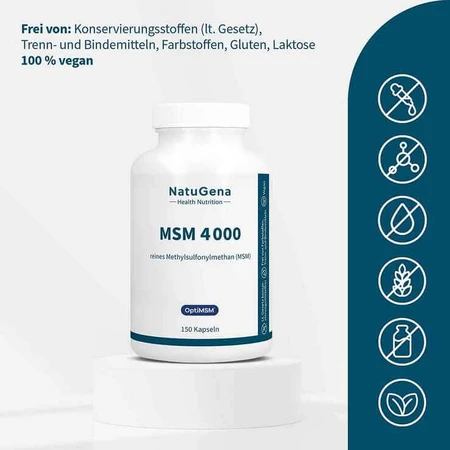 MSM 4000 Vegan Capsules, 150 Capsules