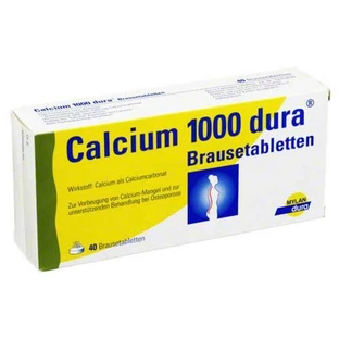 Calcium 1000 Dura Effervescent Tablets, 20 tablets